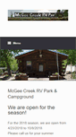Mobile Screenshot of mcgeecreekrv-campground.com